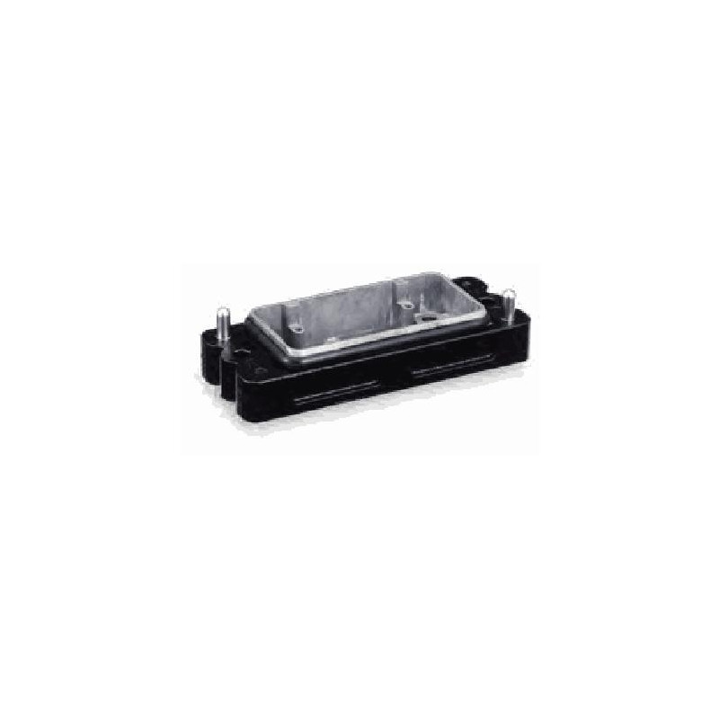 Embase encastrée 16B, Aluminium moulé sous pression, acier inoxydable, IP68/IP69K, Sortie basse